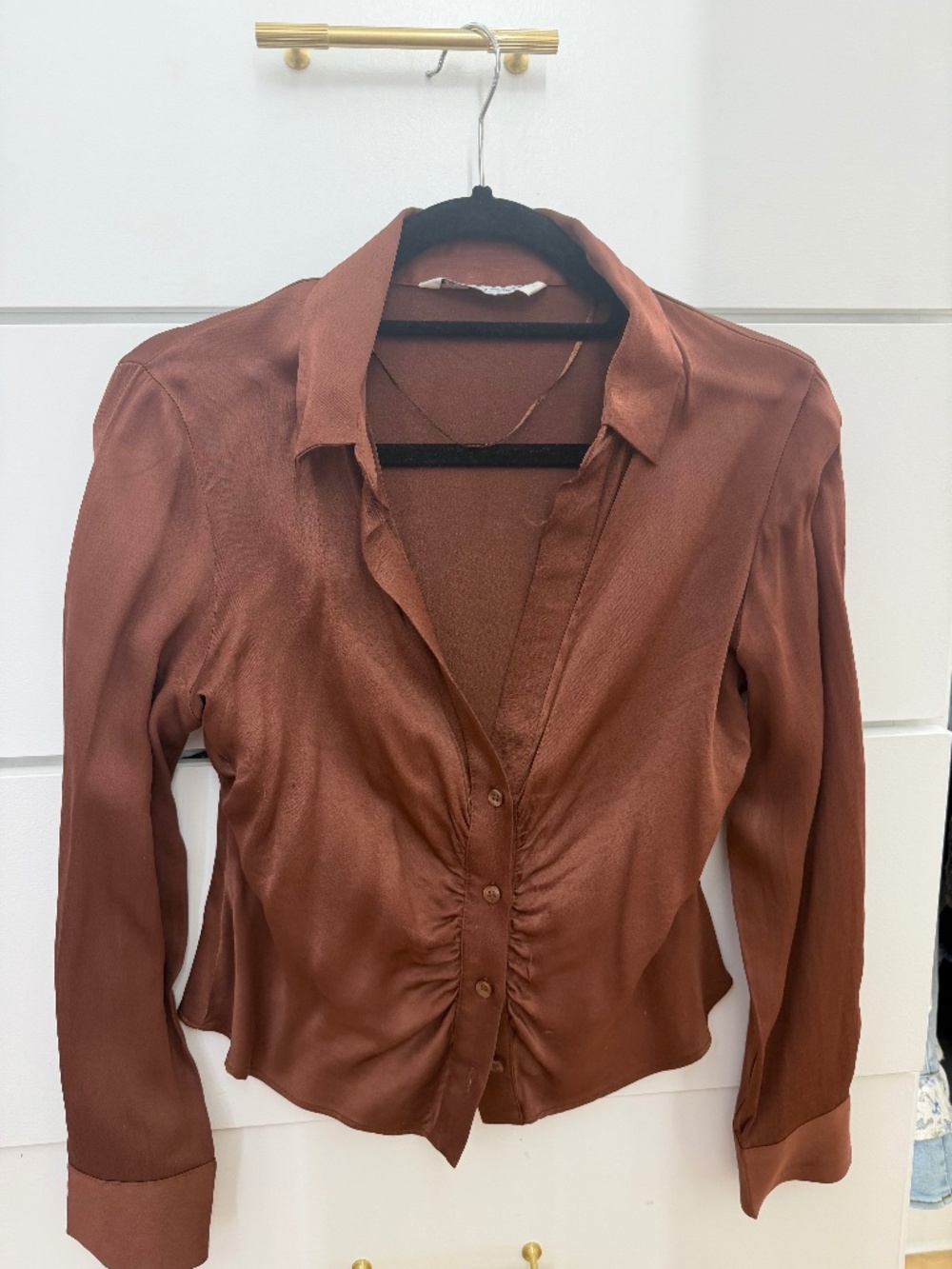 Chocolate brown Zara Shirt